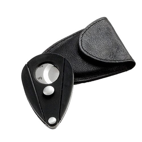 Zigarrencutter Xikar 2 aus Kunststoff Edelstahl in schwarz silber 20 mm Durchmesser 29924