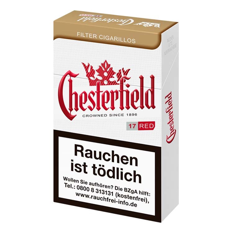 Chesterfield Red Naturdeckblatt Filterzigarillos (10x17) SW12420