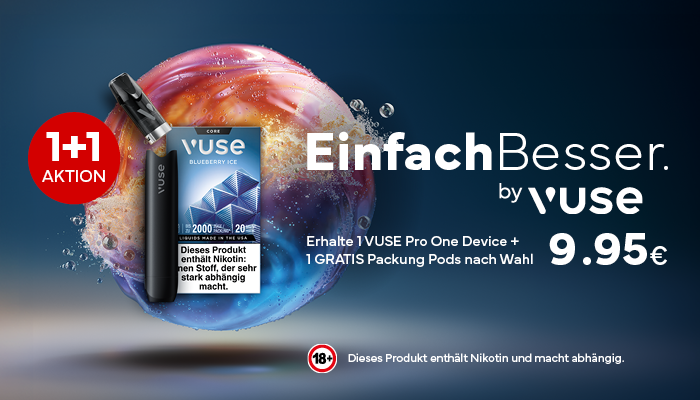 Vuse Pro One Device + Vuse Pods 1+1 Aktion