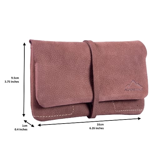 Feinschnitt-Tasche ALPENLEDER Leder hunter 16 x 9,5 cm 34714