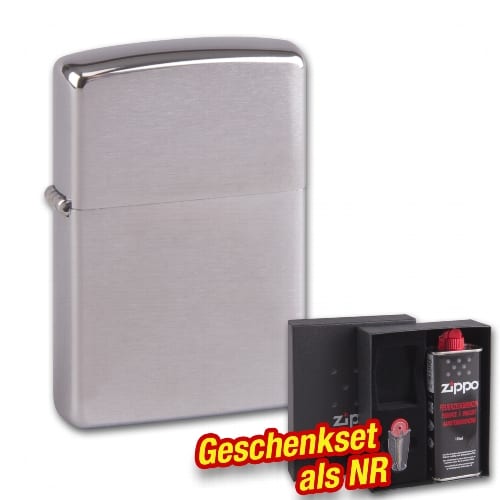 ZIPPO Set / Zippo chrom gebuerstet + Geschenkset als NR 92609