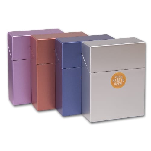 Zigarettenbox Aluminium Optik 25er FARBAUSWAHL NICHT MÖGLICH SW83702