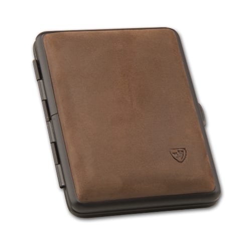 Zigarettenetui Leder VH 14er King Size braun mit Gummizug 92013