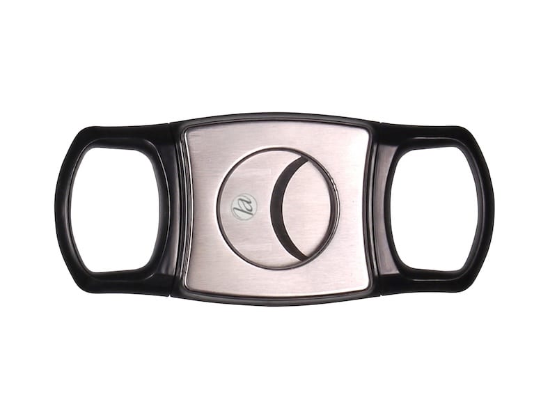 Zigarren-Abschneider Kunststoff schw. m.Metallauflage chrom 591051