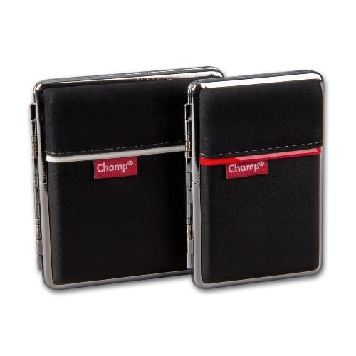 Zigarettenetui Kunstleder CHAMP 20/er schwarz sortiert Clip 85117