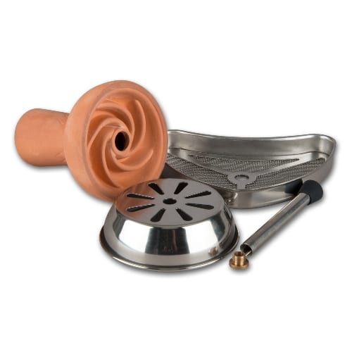 Shisha Kopf aus Ton mit Kaminaufsatz oval 99775