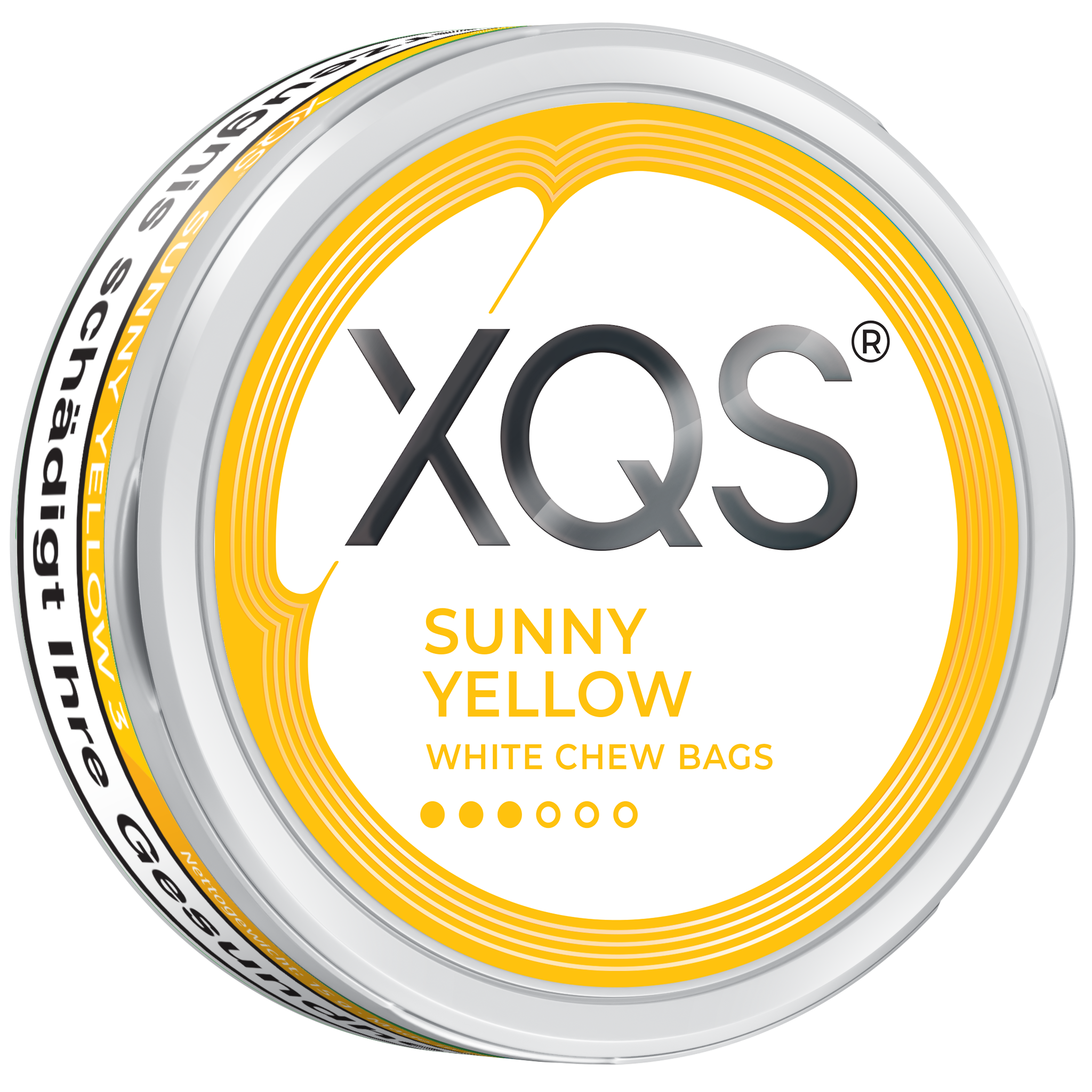 XQS White Chew Bags Sunny Yellow 3 Kautabak – 20 Beutel