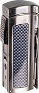 PASSATORE Tischfeuerzeug Carbon Finish/gun 11.5cm  4er Jet 234951