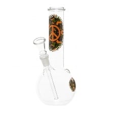Bong Glas GREENLINE Peace 21 cm 34 mm Schliff 14,5 mm 92617