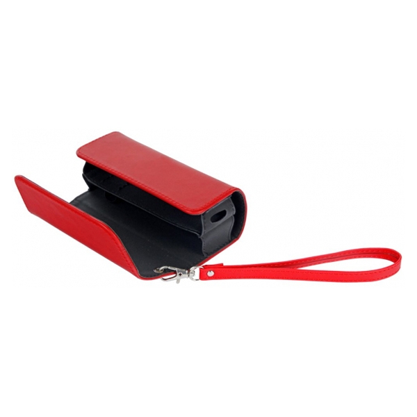 Etui für Iqos rot PVC 2 Fächer mit Schlaufe innen 65502