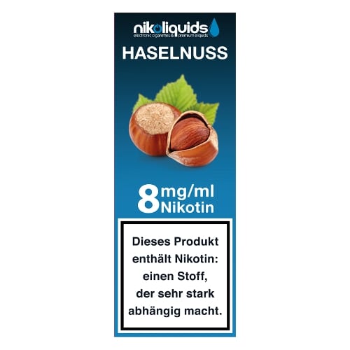 E-Liquid NIKOLIQUIDS Haselnuss 8 mg