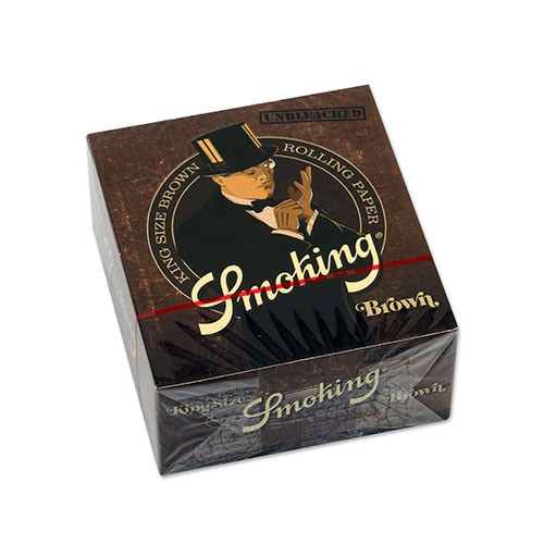 DISPLAY 50 Heftchen à 33 Blättchen Zigarettenpapier Smoking Brown King Size