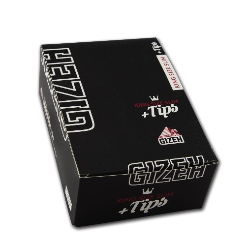 Zigarettenpapier Gizeh Black King Size Slim mit Filtertips 26 Heftchen à 34 Stück