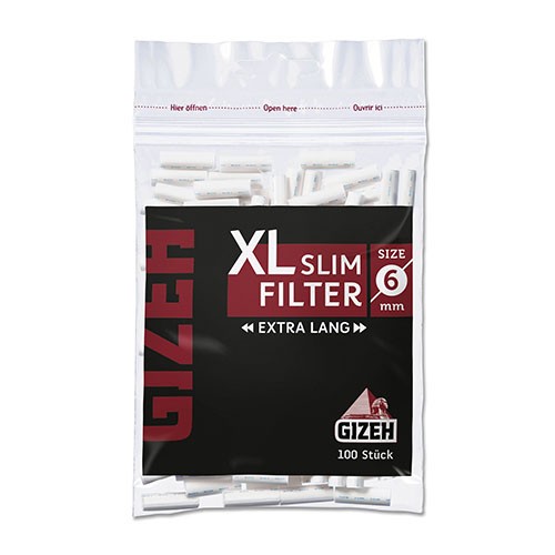 DISPLAY 20 Beutel à 100 Filter Zigarettenfilter Gizeh Black XL Slim