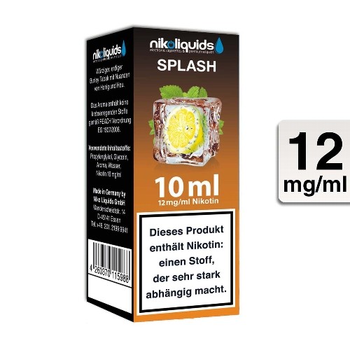 E-Liquid Nikoliquids Splash 12 mg/ml Flasche 10 ml