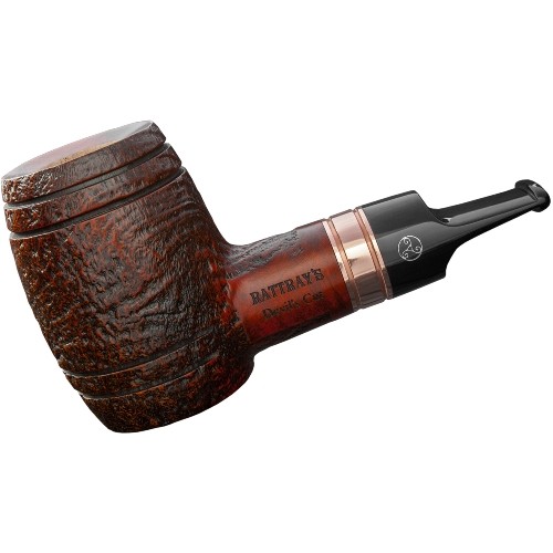 Pfeife RATTRAY´S Devil's Cut sandblast brown Whiskypfeife Kupferring