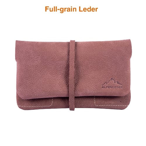 Feinschnitt-Tasche ALPENLEDER Leder hunter 16 x 9,5 cm