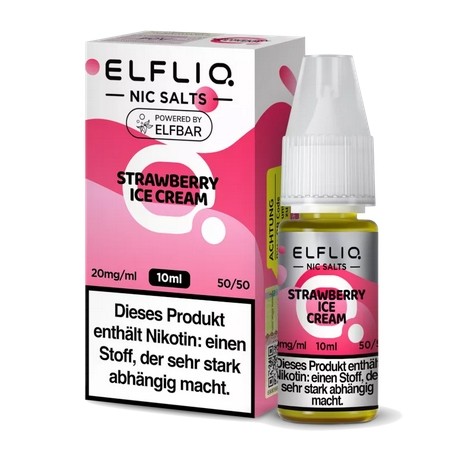 E-Liquid Nikotinsalz ELFBAR Elfliq Strawberry Ice Cream 20mg