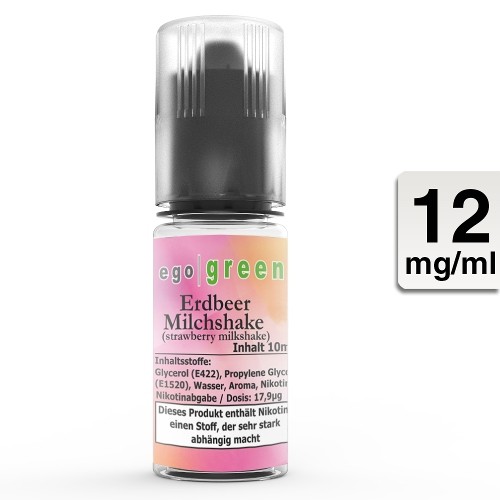 E-Liquid EGO GREEN Erdbeer Milchshake 12 mg