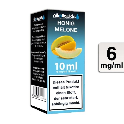 E-Liquid Nikoliquids Honigmelone 6 mg/ml Flasche 10 ml