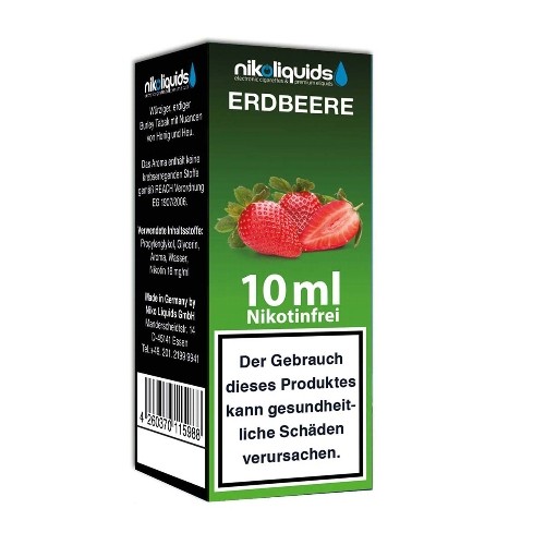 E-Liquid Nikoliquids Erdbeere ohne Nikotin