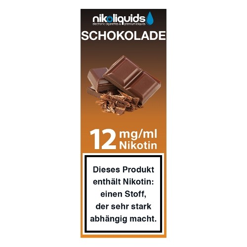 E-Liquid NIKOLIQUIDS Schokolade 12 mg
