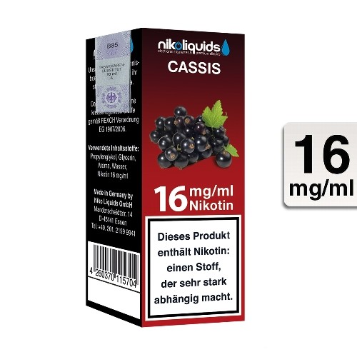 E-Liquid NIKOLIQUIDS Cassis 16 mg