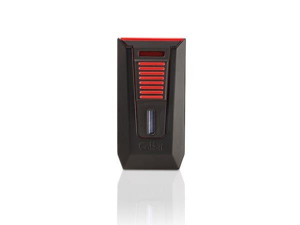 COLIBRI Zigarren-Feuerzeug "Slide II" schwarz matt/rot