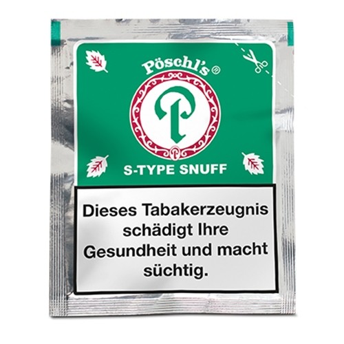 Pöschl's S-Type Snuff Schnupftabak Beutel 10 Gramm