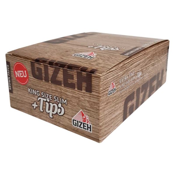 DISPLAY GIZEH Brown Papers King Size slim + TIPS