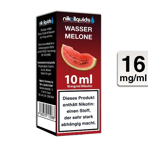 E-Liquid Nikoliquids Wassermelone 16 mg/ml Flasche 10 ml