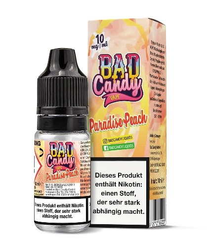 E-Liquid Nikotinsalz BAD CANDY Paradise Peach 10 mg