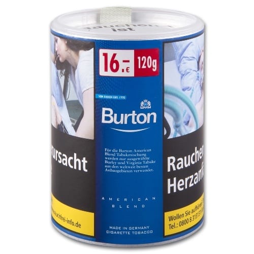 Burton Blue Zigarettentabak 120 Gramm ehemals White