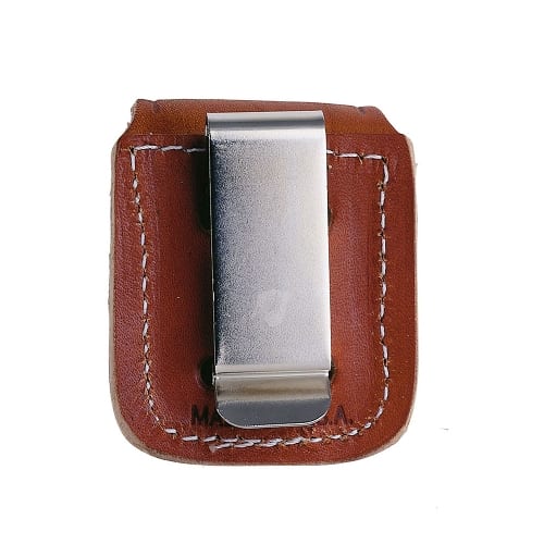 ZIPPO Ledertasche braun mit Clip 60001218