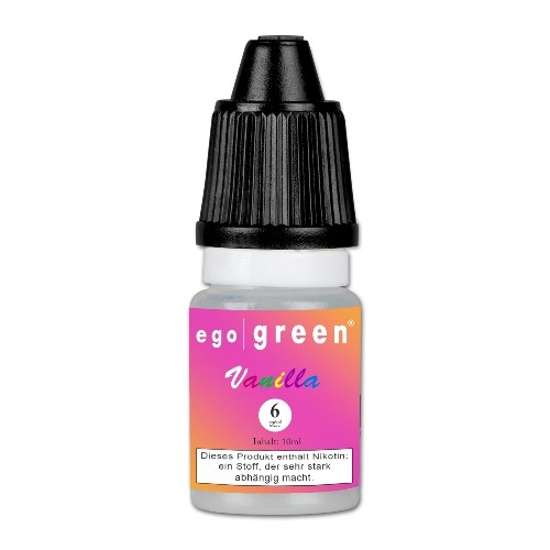 E-Liquid egogreen Vanilla 6 mg/ml Flasche 10 ml