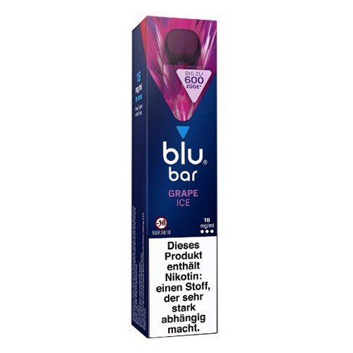 E-Zigarette BLU BAR Einweg Grape Ice 18 mg