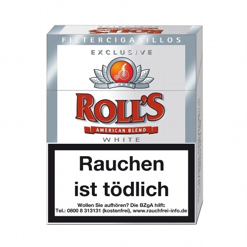 Roll's Exclusive White Naturdeckblatt Filterzigarillos (8x23)