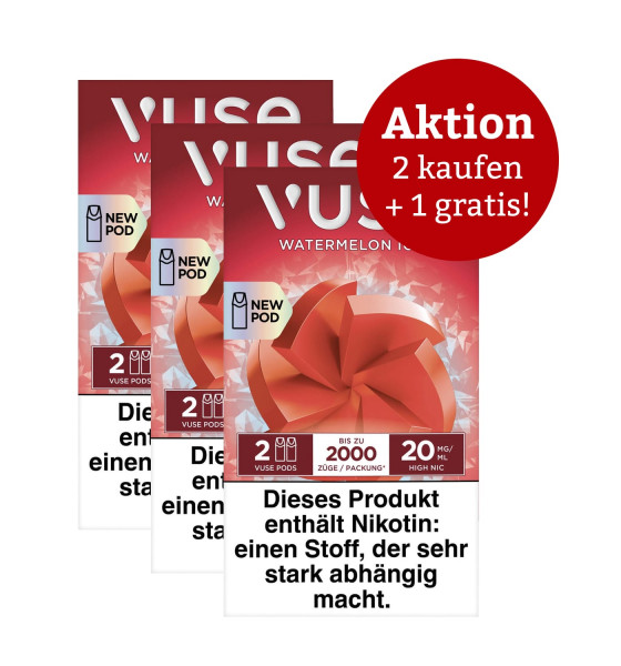 VUSE Pro Pods Watermelon 20 mg – Aktion: 2 x kaufen, 3 erhalten