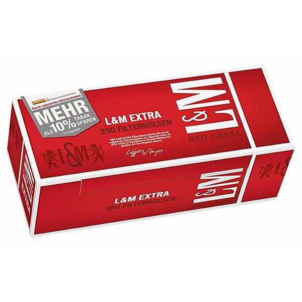 250 Stück L&M Red Label Extra Zigarettenhülsen