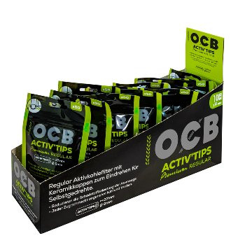 Display OCB Activ'Tips Premium Regular 8mm 10 Beutel
