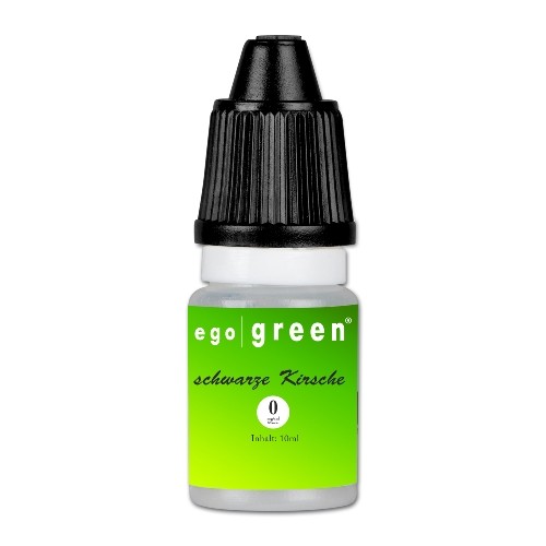 E-Liquid egogreen Schwarze Kirsche nikotinfrei Flasche 10 ml