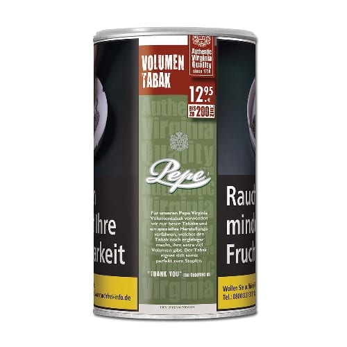 Pepe Zigarettentabak Rich Green Volumen 85 Gramm