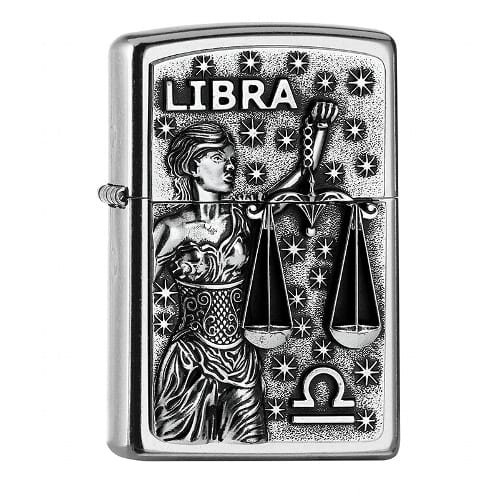 ZIPPO Street chrom Libra Emblem Tierkreiszeichen 2006502