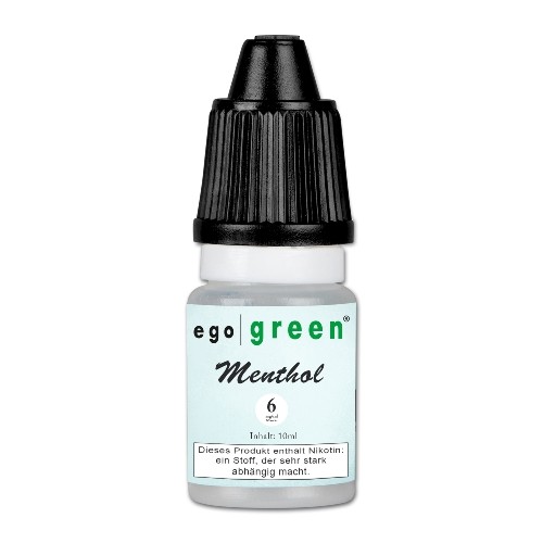 E-Liquid egogreen Menthol 6 mg/ml Flasche 10 ml