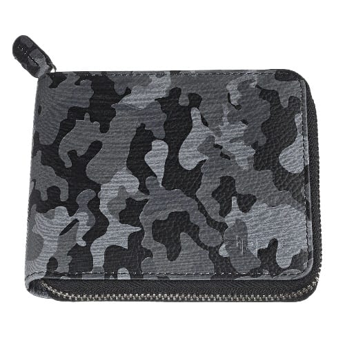 Geldbörse Zippo Leder Camo grau