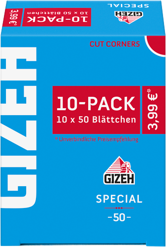 Zigarettenpapier GIZEH Special 10x10er Pack