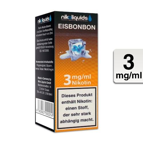 E-Liquid NIKOLIQUIDS Eisbonbon 3 mg