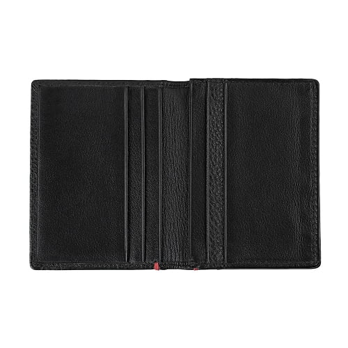 Visitenkartenetui ZIPPO Nappa schwarz 4 Karten/1 Muenz RFID Blocker