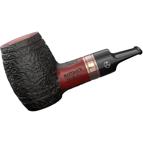 Pfeife RATTRAY´S Devil's Cut rustic Whiskypfeife Kupferring