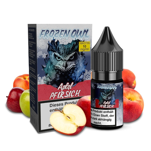 E-Liquid Nikotinsalz FROZEN OWL Apfel Pfirsich 10mg